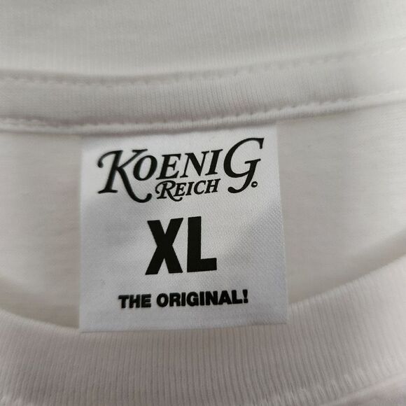Koenig Reich Womens Cologne Germany Made in Germany White T-Shirt XL - Picture 4 of 5